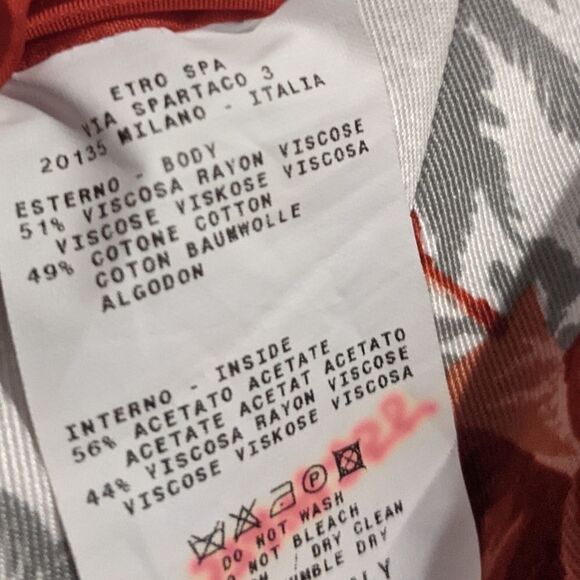 Etro Tropical Print Floral Dress Pleated - Picture 5 of 9